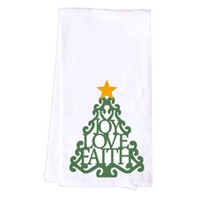 JOY, LOVE, FAITH TREE (GREEN) - TEA TOWEL